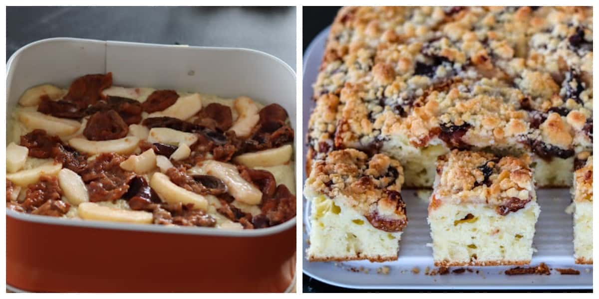 Пиріг з яблуками і сливами - дуже проста і смачна випічка до чаю