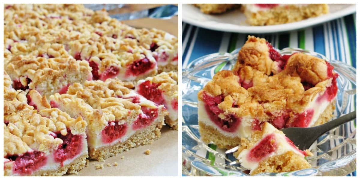 Пісочний пиріг з малиною та пудинговим кремом - дуже смачна та проста випічка