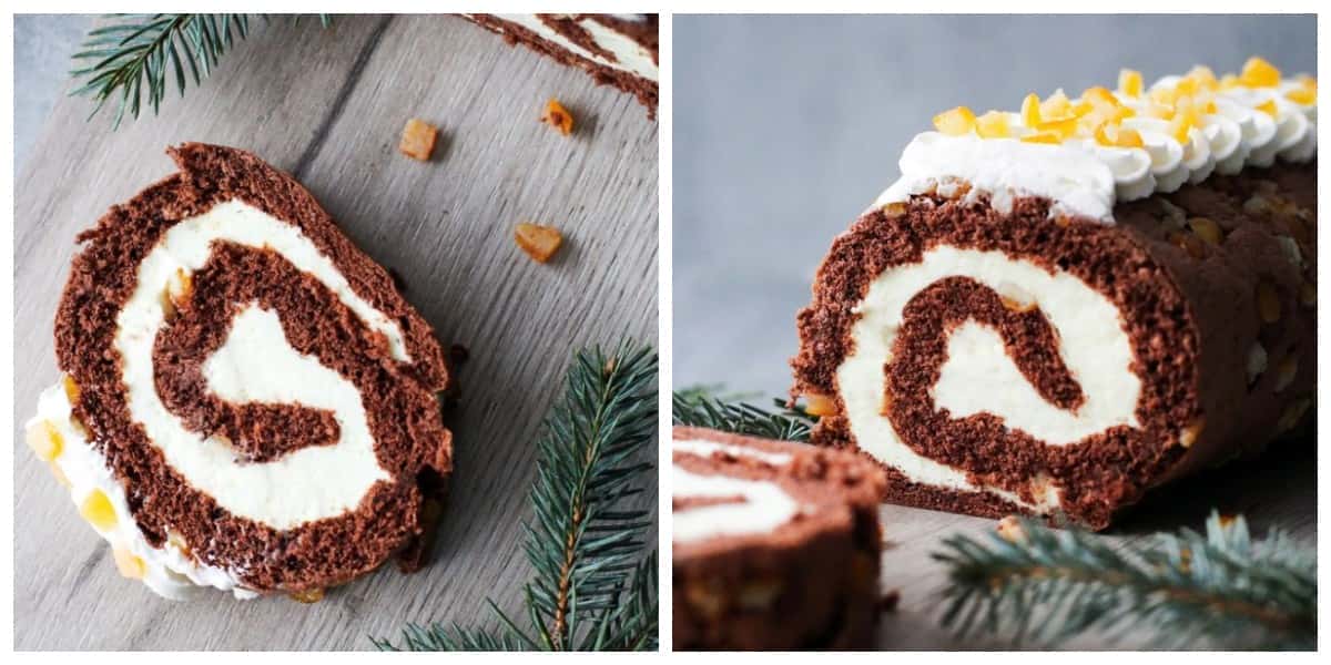 Шоколадний рулет з апельсиновим смаком і ніжним вершковим кремом