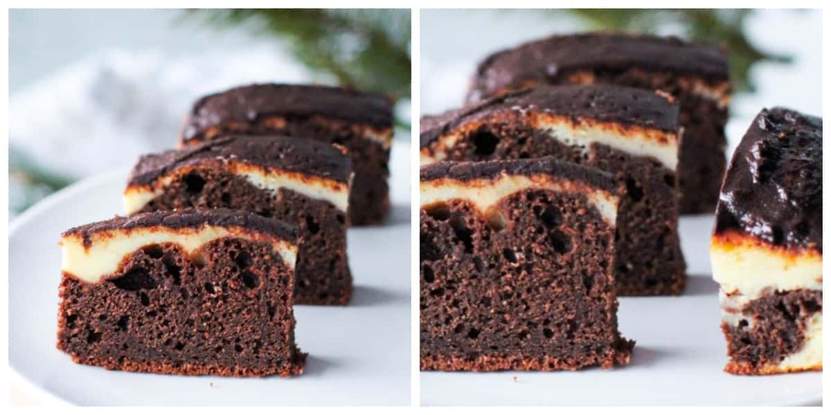 Шоколадний пиріг з сиром і сливовим джемом - простий рецепт випічки до чаю