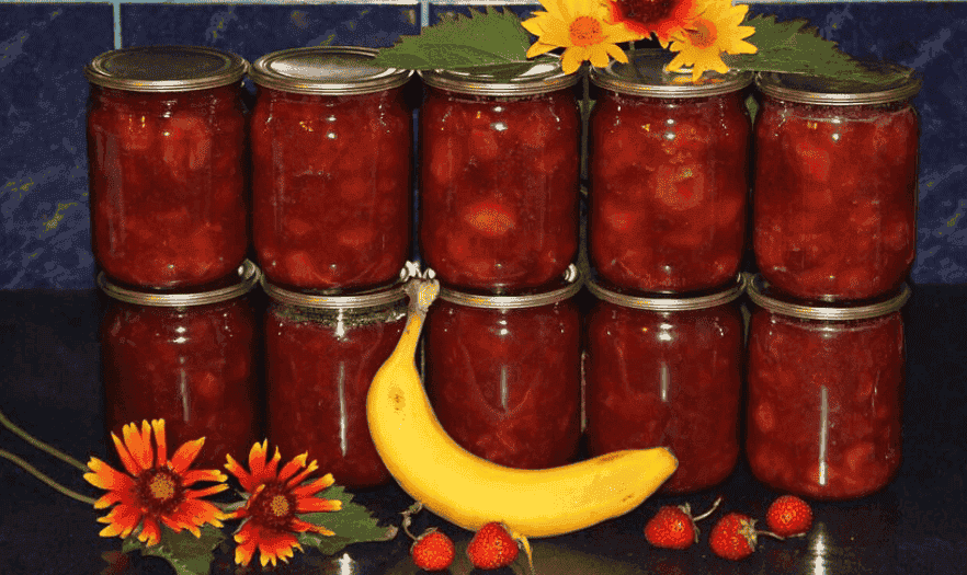 Полунично-бананове варення: дуже смачний рецепт, діти його обожнюють