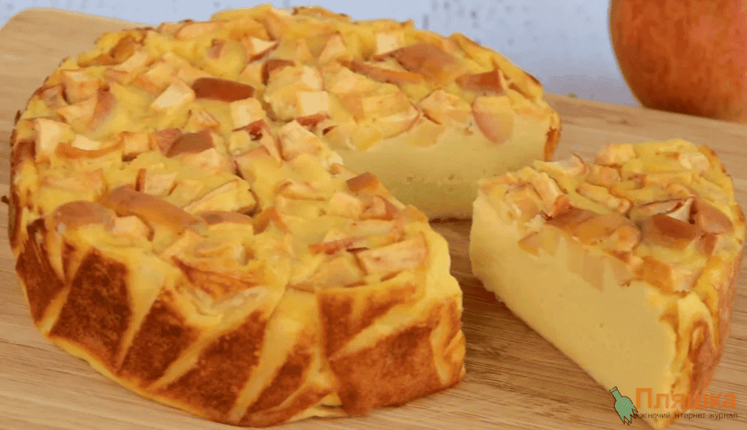 Ніжний яблучний пиріг з йогуртом: без олії та без борошна, смачніше за чізкейка