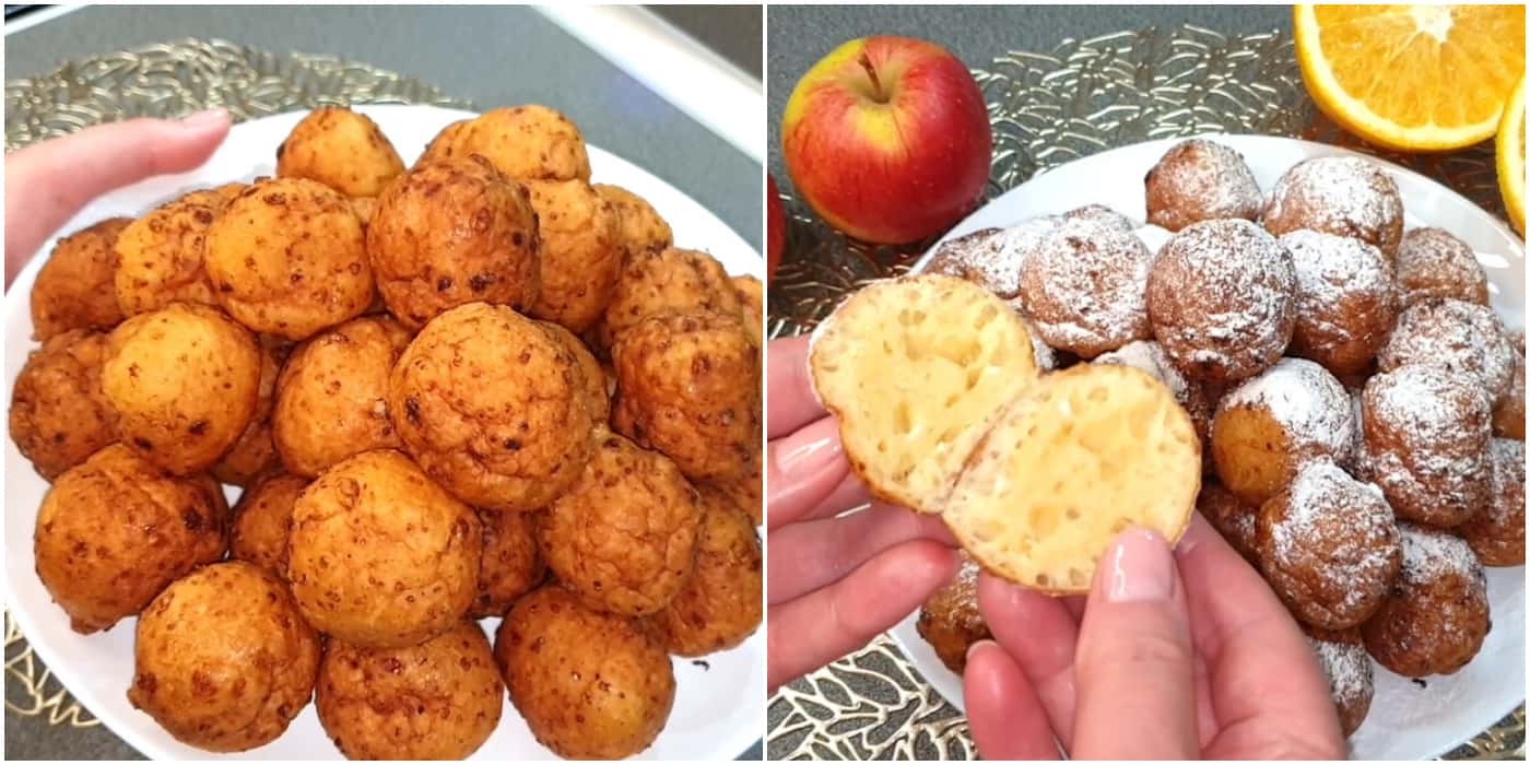 Коли у мене є яйця, сир і яблука - готую швидкий десерт до чаю: без духовки і закваски (рецепт домашніх сирних пончиків)