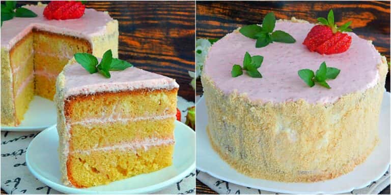 biskvitnyy tort z polunychnym kremom