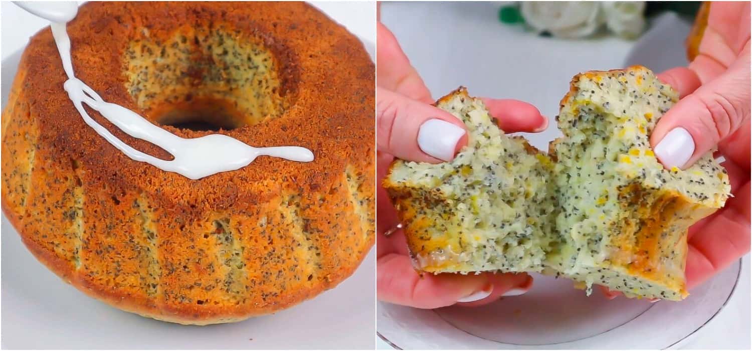 Лимонний кекс з маком: швидкий рецепт повітряної і дуже смачної випічки до чаю, просто і бюджетно