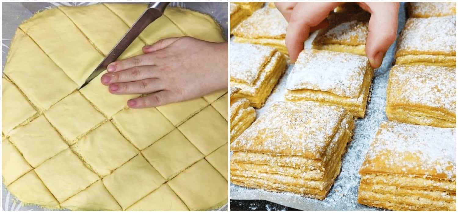 Листкове печиво на кефірі: приготувала раз і тепер діти просять готувати лише так - дуже смачно і просто