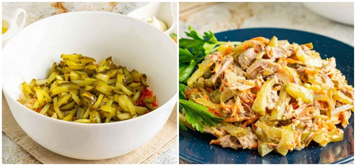 Простенький салат "Обжорка": готую його всього з 4 основних продуктів, виходить дуже смачним і ситним