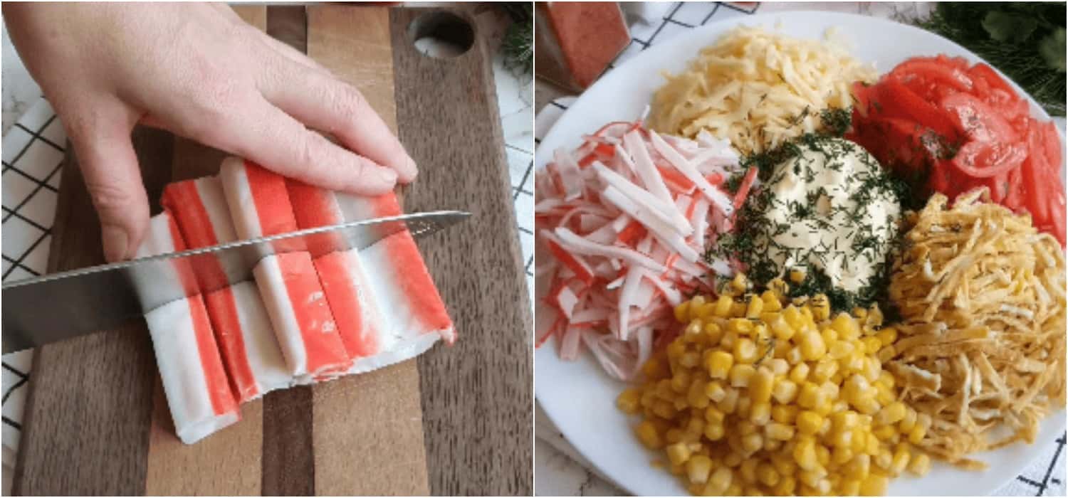 Оригінальний, смачний та красивий крабовий салат: такий салатик прикрасить будь-який стіл