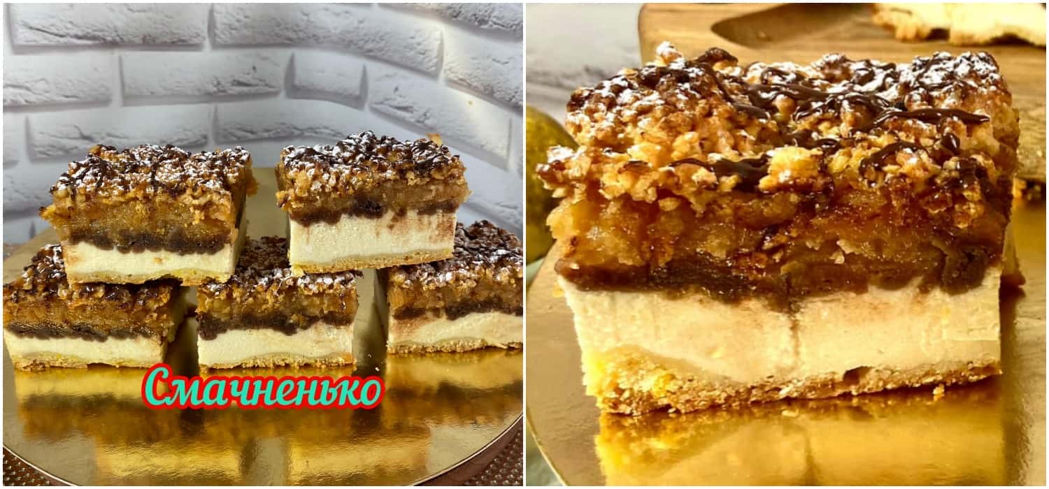 Сирно-яблучний пляцок без крему «Візерунок», який печеться одним коржем: авторський рецепт від української господині