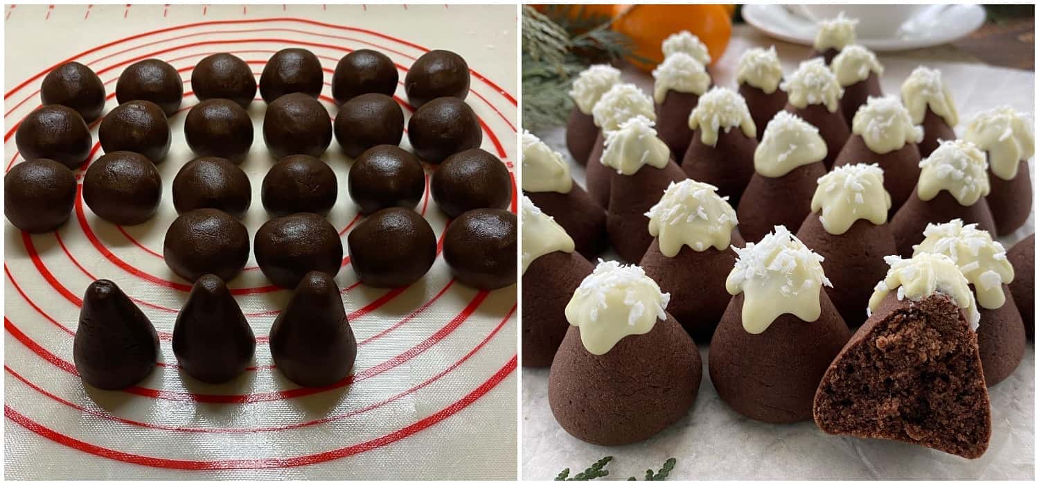 Чудове новорічне печиво «Засніжені гори» - ідеальний варіант десерту для любителів шоколадної випічки