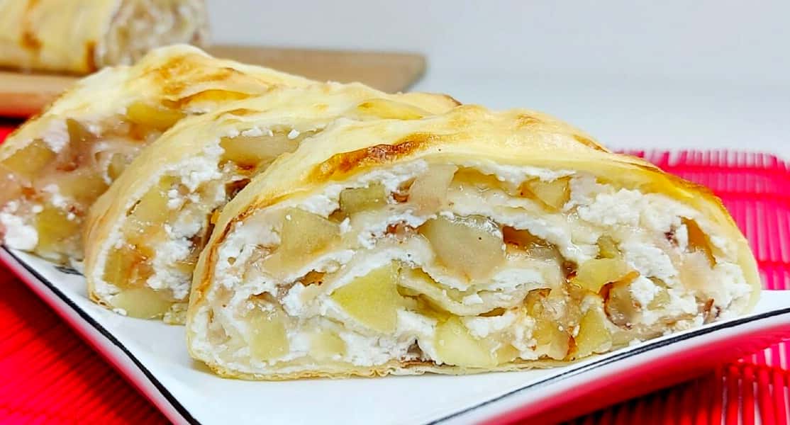 Беру лаваш, сир та будь-які фрукти і готую надзвичайно смачний десерт до чаю "на швидку руку"