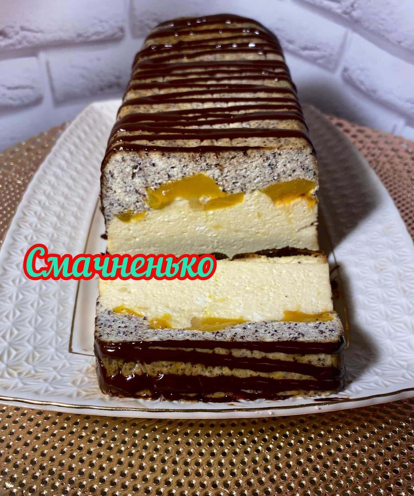 Розкішний "Сирник з персиками": дуже ніжний, без борошна, в міру солодкий, повітряний