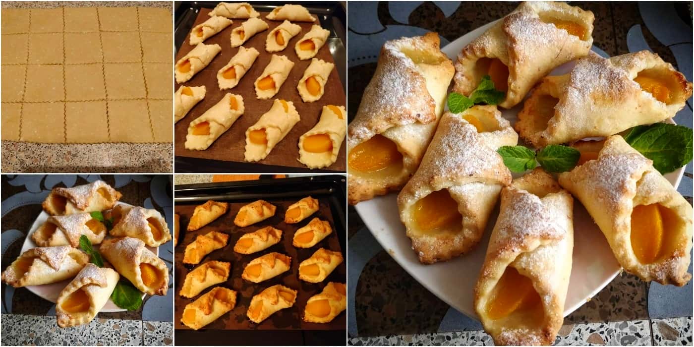 Сирне печиво з персиками - смачна, простенька, легка, не нудотна випічка для домашнього чаювання
