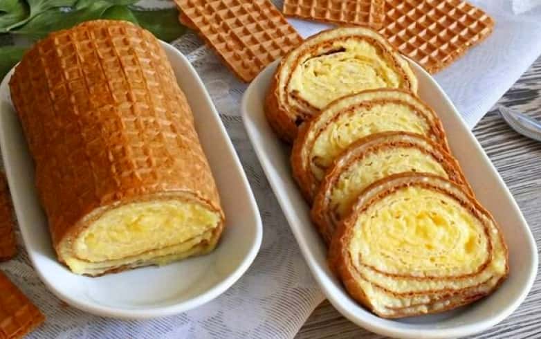 Вафельний рулет БЕЗ випічки з начинкою лише із 4 інгредієнтів - мої діти були у захваті, а готується він на раз-два