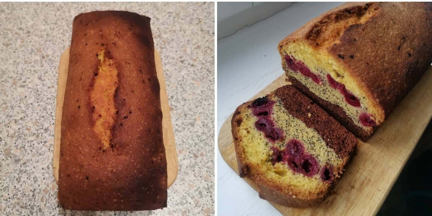 Кекс з вишнями "Тришаровий" - ця розкішна, дуже смачна і ароматна випічка прикрасить будь-який стіл, а рецепт найпростіший