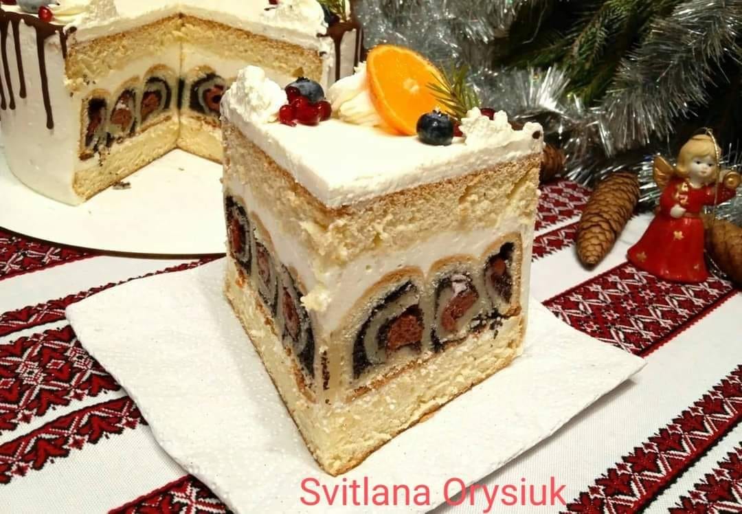 Розкішний торт за рецептом української господині: гарний, дуже смачний тортик з маком і вишнями