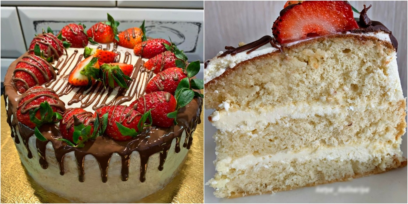 Вершковий торт зі смаком морозива 🍰🍓 - всі інгредієнти прості та доступні, а тортик дуже смачний