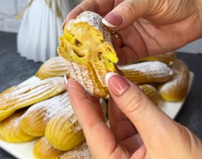 Рецепт ідеальний! Готуємо ДОМАШНІ ЕКЛЕРИ із ніжним кремом. Тут дуже смачне тісто! Рецепт, який вийде у кожного!