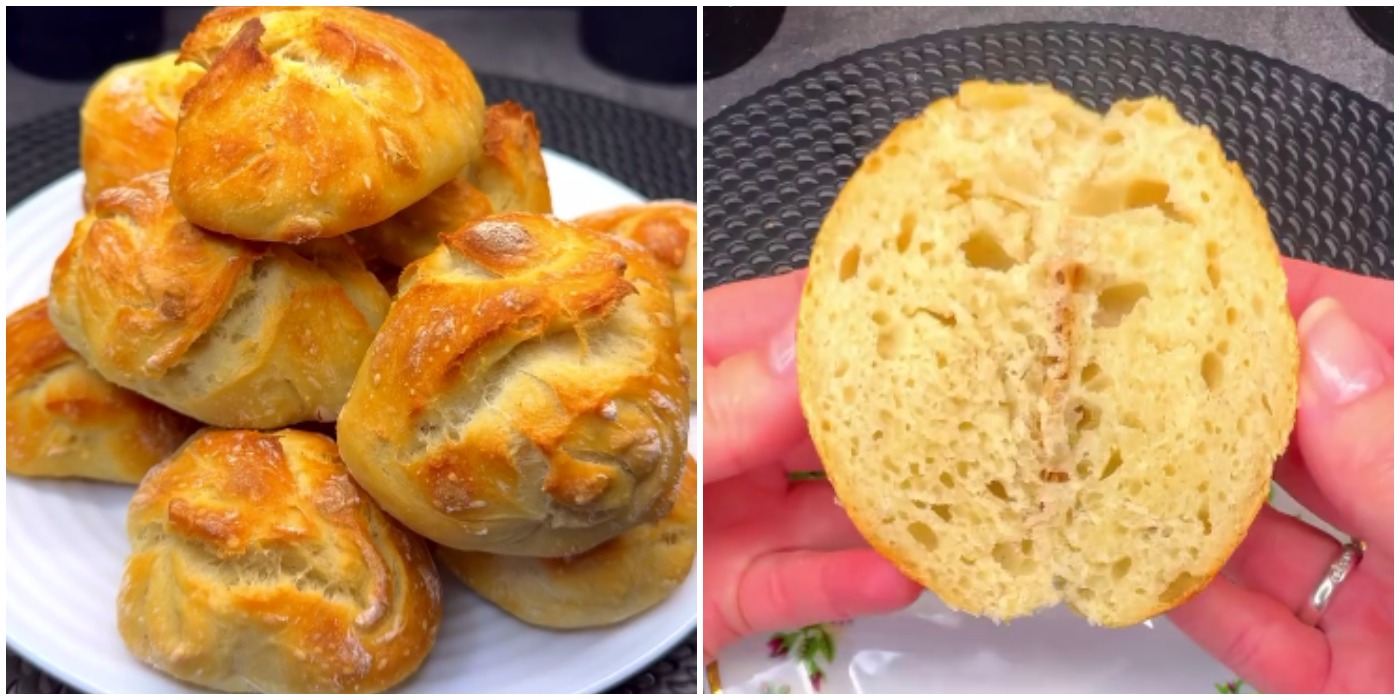 Цю чудову випічку подаю замість хліба, з з борщем - просто ідеально! Швидкі, хрумкі булочки, без замісу!