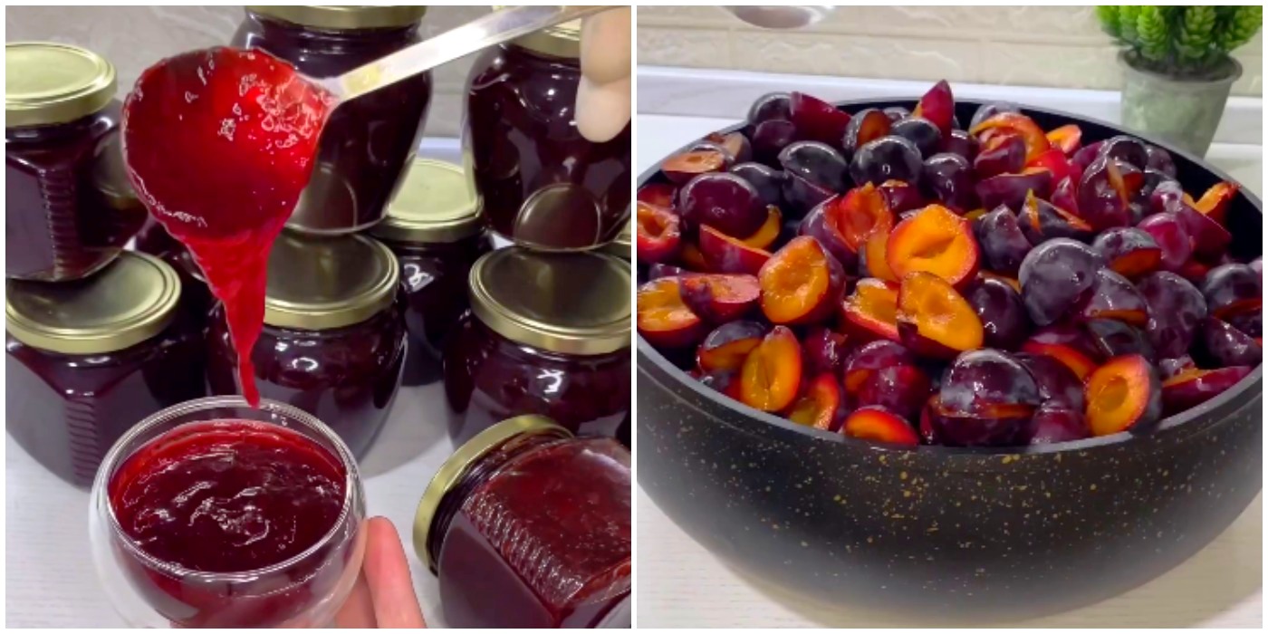 Сливовий джем на зиму. В сезон слив, обов'язково готую цей джем. Виходить в міру кисло-солодким і густіє без будь-яких добавок