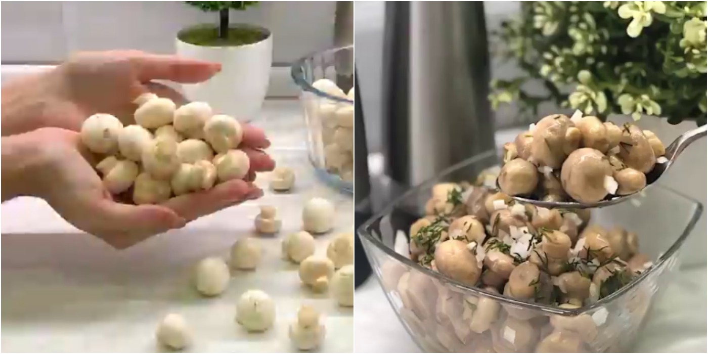 Простіше рецепту я просто не знаю! Мариновані печериці на швидку руку - у 100 разів смачніші за магазинні!