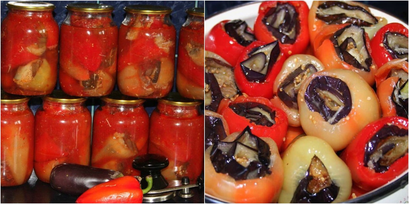Це щось супер смачно і БЕЗ СОЛІ! Рецепт шукають всі! Перець фарширований баклажанами на зиму