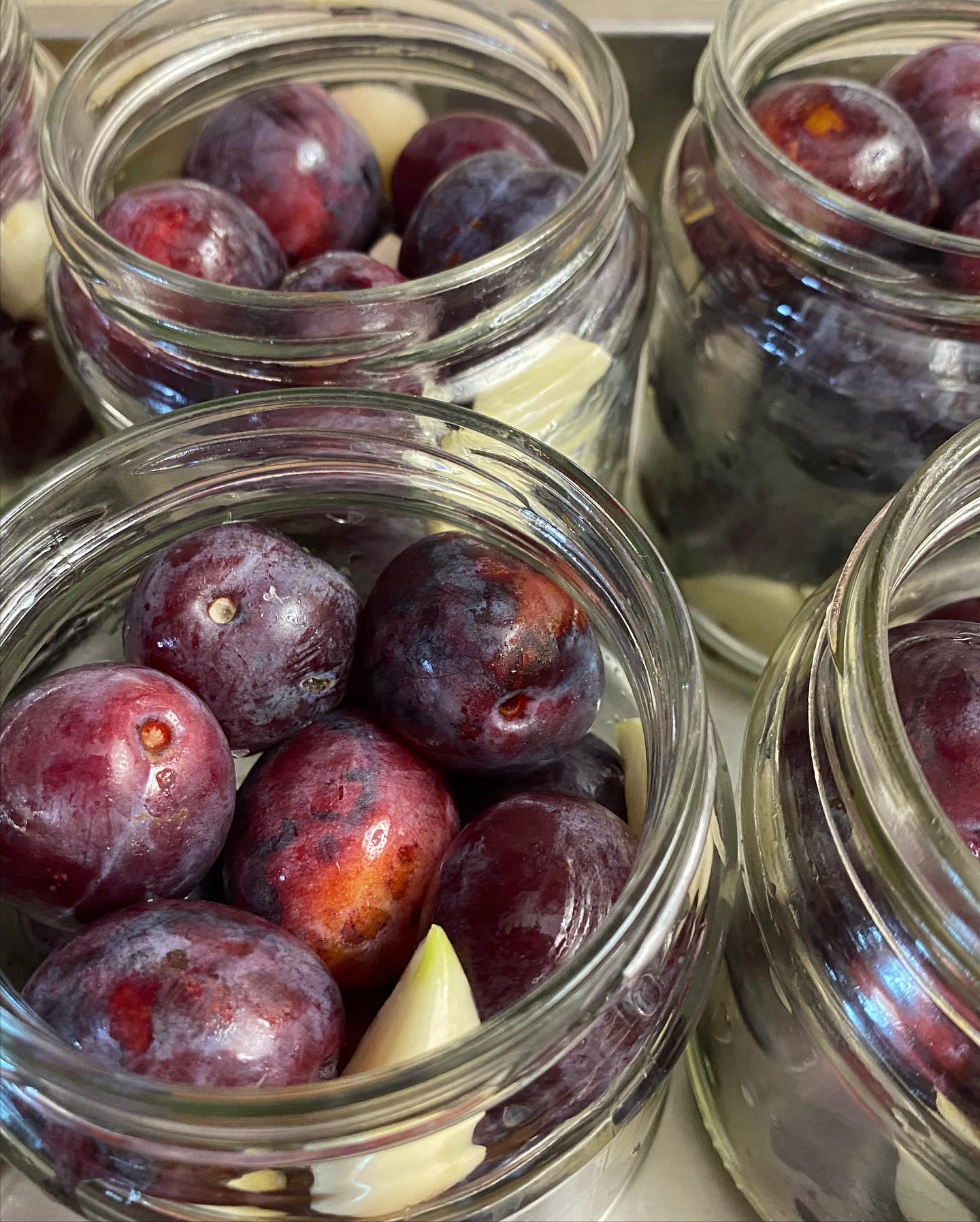 Як тільки бачу ці сливи, то відразу хочу м'яса! Мариновані пряні сливи з часником на зиму