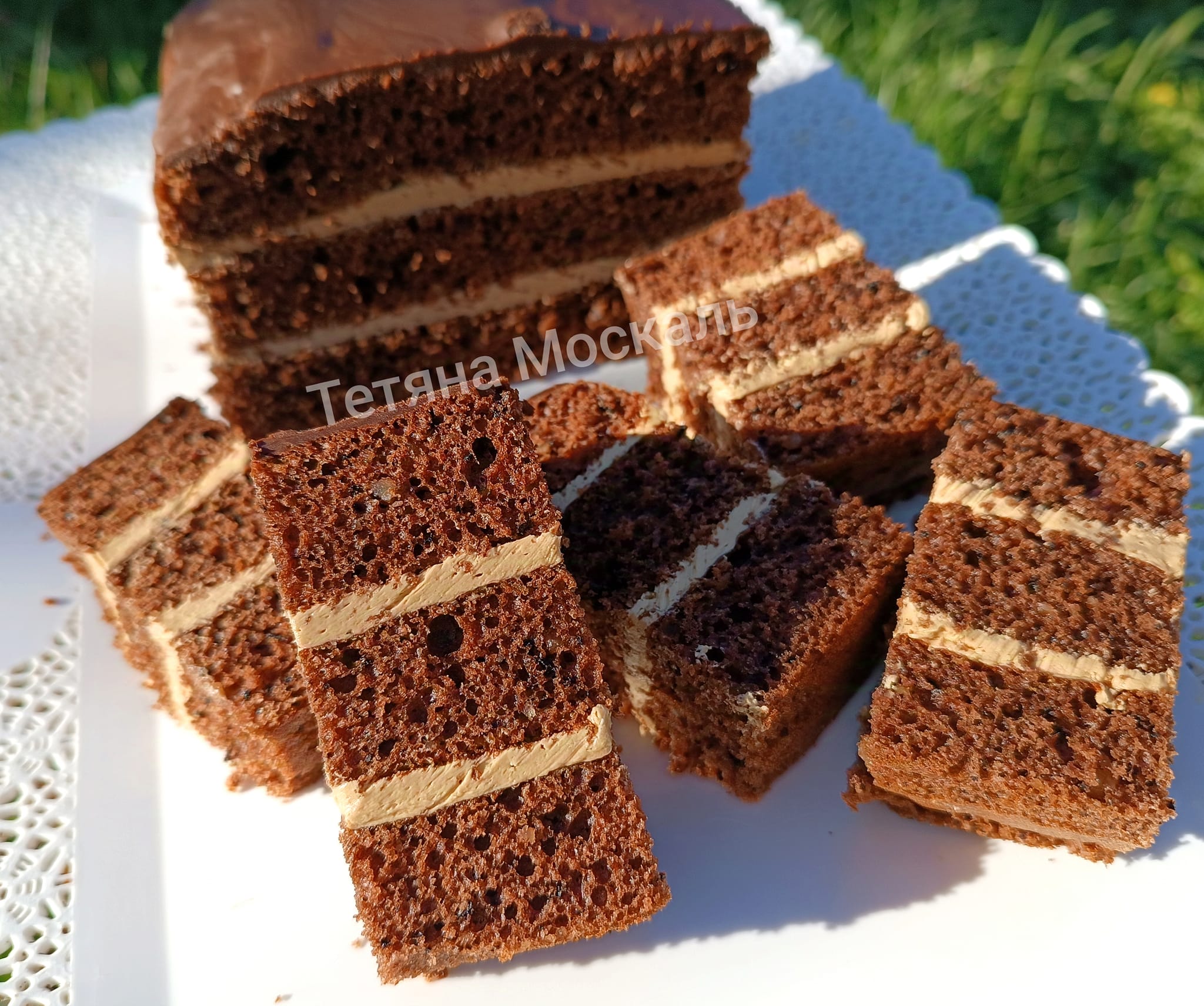Шоколадний пляцок на кефірі з горіховим смаком - авторський рецепт української господині
