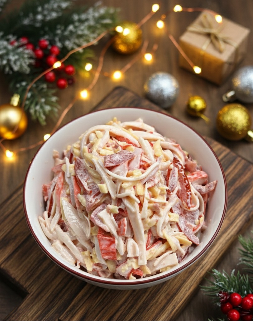 Готую цей салат до Новорічного столу! Розкрита таємниця «Червоного моря»! Усього 3 інгредієнти, а смак — на мільйон!