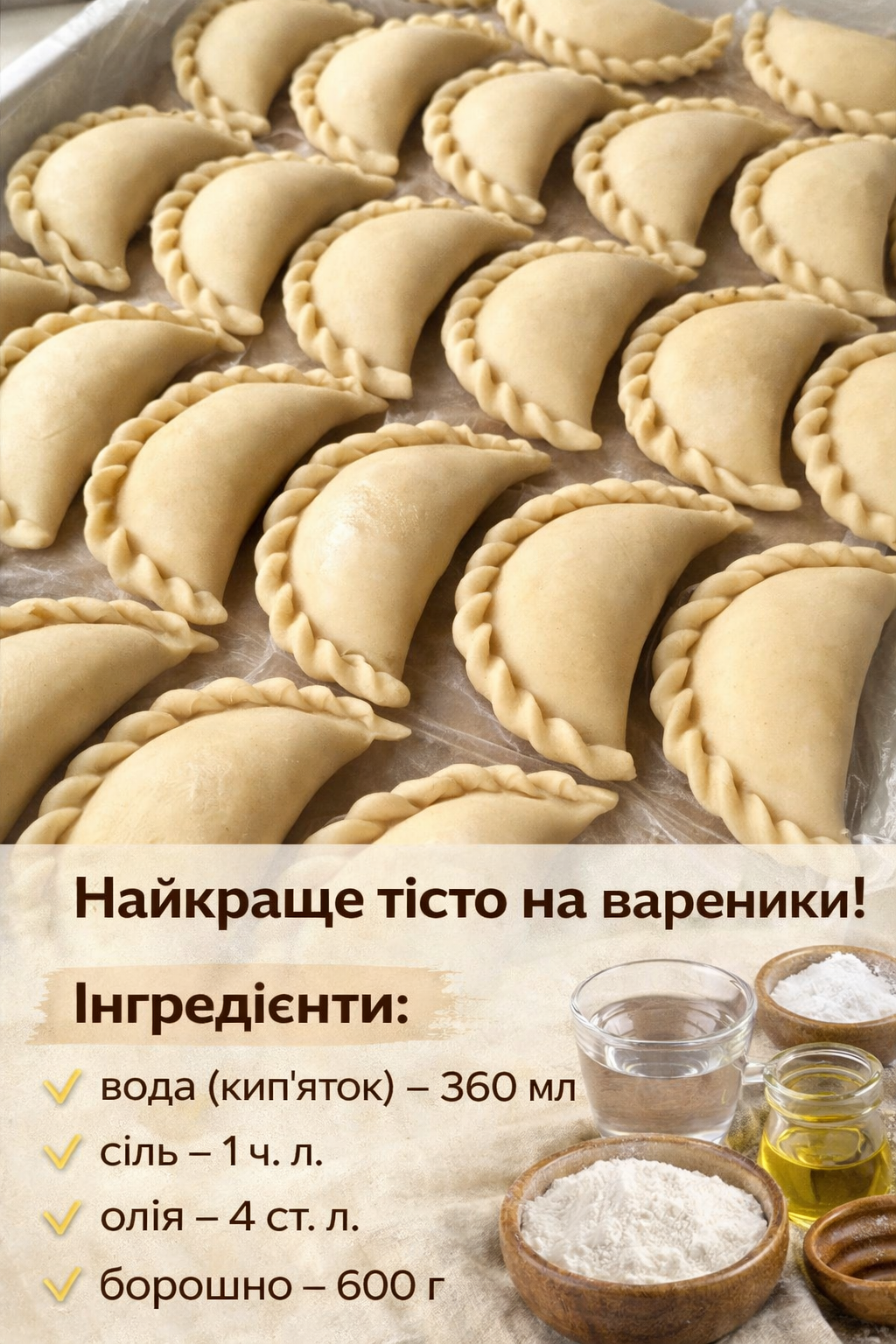 Тісто на вареники - не злипається і не рветься! Найкращий рецепт заварного тіста!