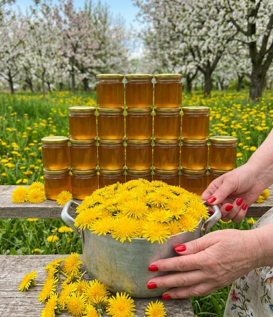 Саме час приготувати - не впустіть можливість! Ми взимку не хворіємо! Завжди готую цей сироп із кульбаби! Кульбабовий мед!