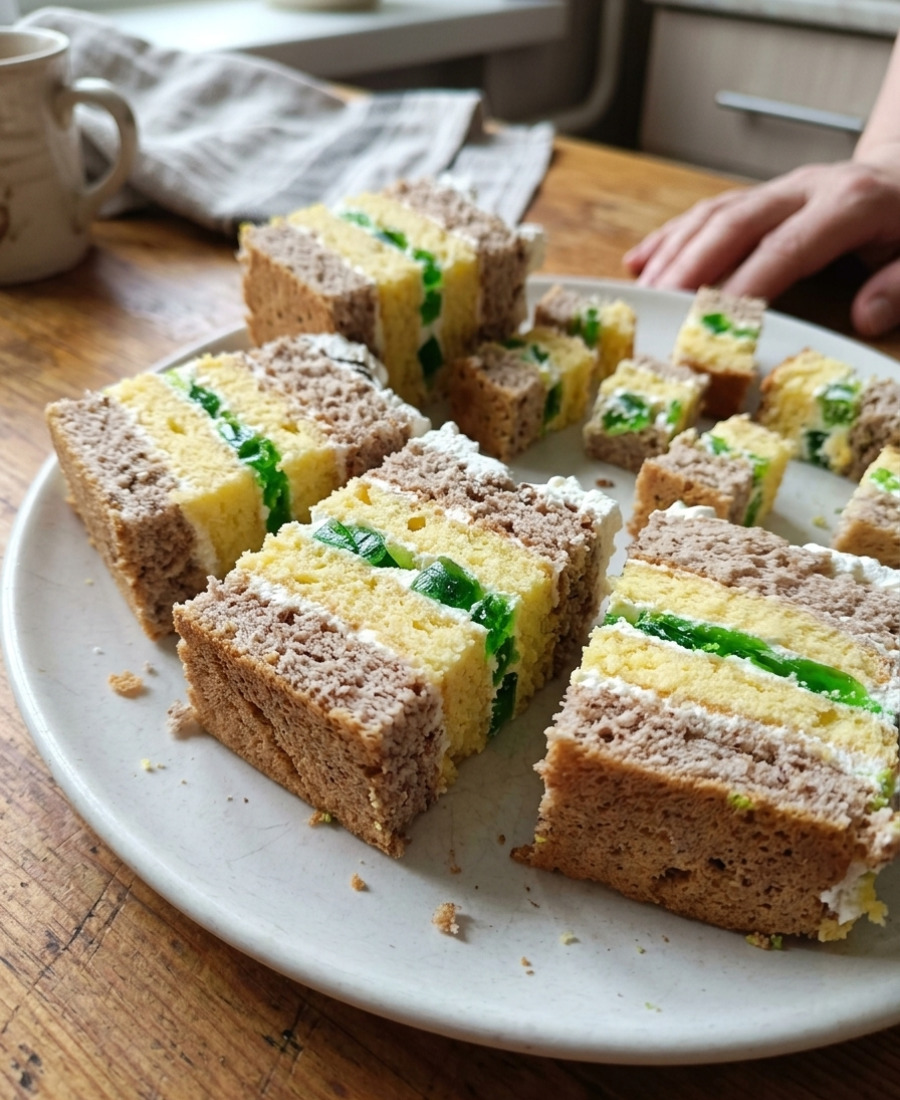 Чудовий торт за рецептом української господині – поєднання 2 видів бісквіту, вершкового крему і желе