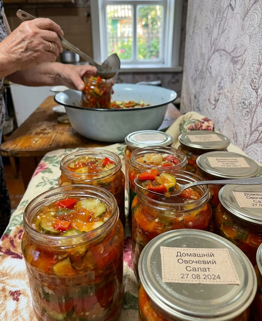 Дуже простий овочевий салат на зиму: називаю його “лінивий”, готується швидко і легко, а виходить смачно