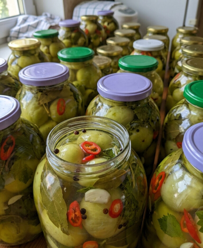 fb kvasheni zeleni pomidory z nachynkoyu na zymu duzhe klasna zahotovka z nezabutnim smakom i nezvychaynym aromatom sprobuyte i sobi 19785