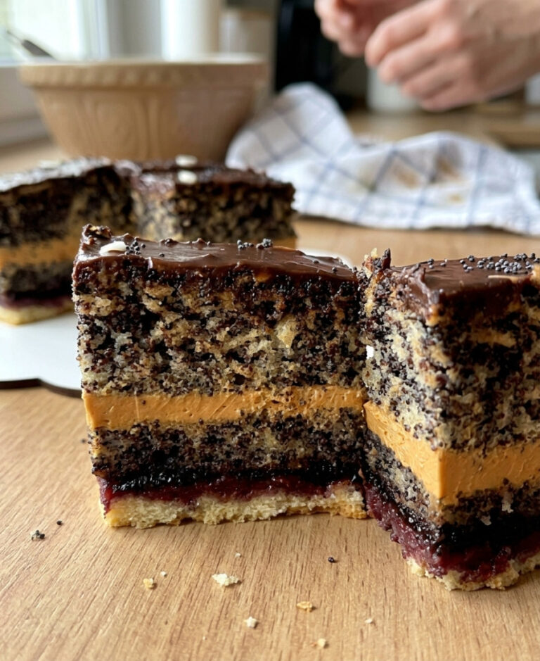 fb makovyy plyatsok z varennyam ta kremom z iryskoyu makovyy korzh z dodavannyam yabluk vyhodyt volohyy ta duzhe smachnyy 110510