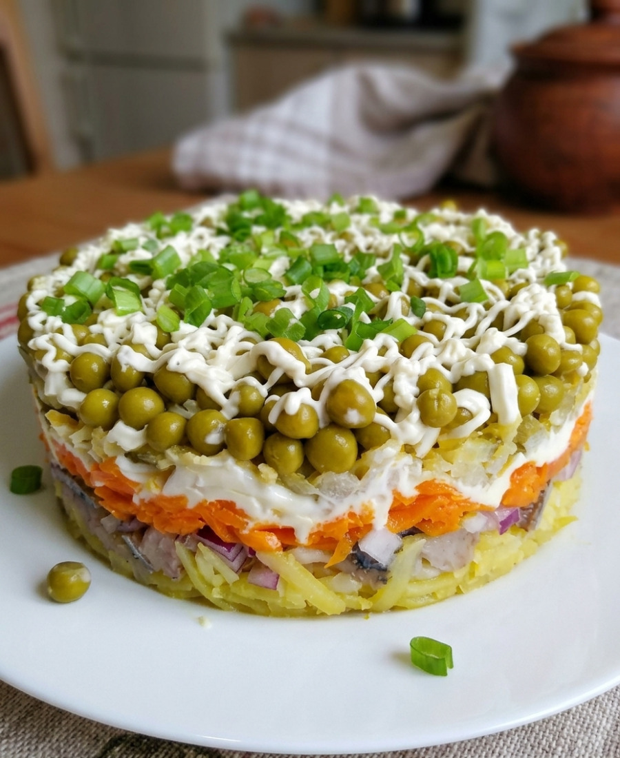 Набридла ШУБА? Тоді приготуйте скумбрію під новою шубкою – смачний і оригінальний салатик на будь-який стіл