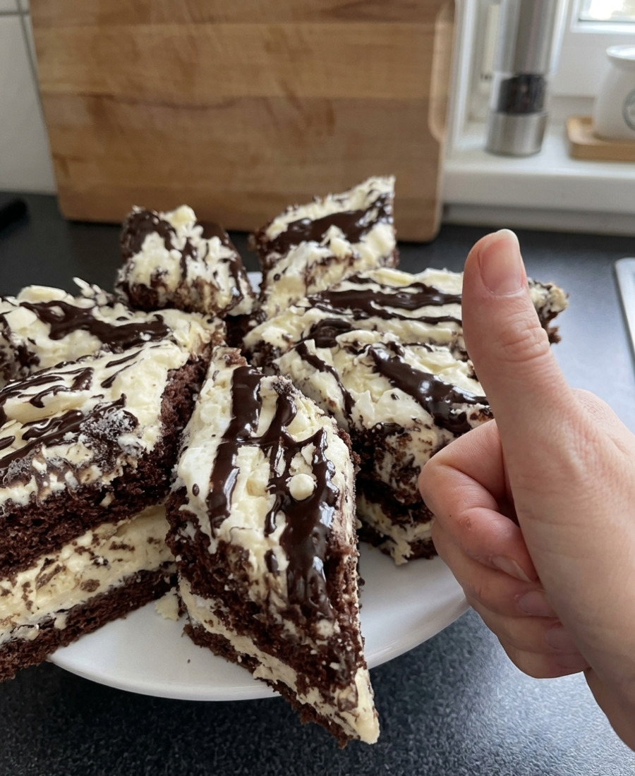 Смак дитинства! Ви маєте його приготувати! Це дуже смачний шоколадний пляцок з безе і ніжним кремом