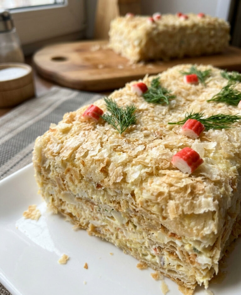 fb zakusochnyy salat tort napoleon oryhinalna ta duzhe smachna zakuska na svyatkovyy stil 89249
