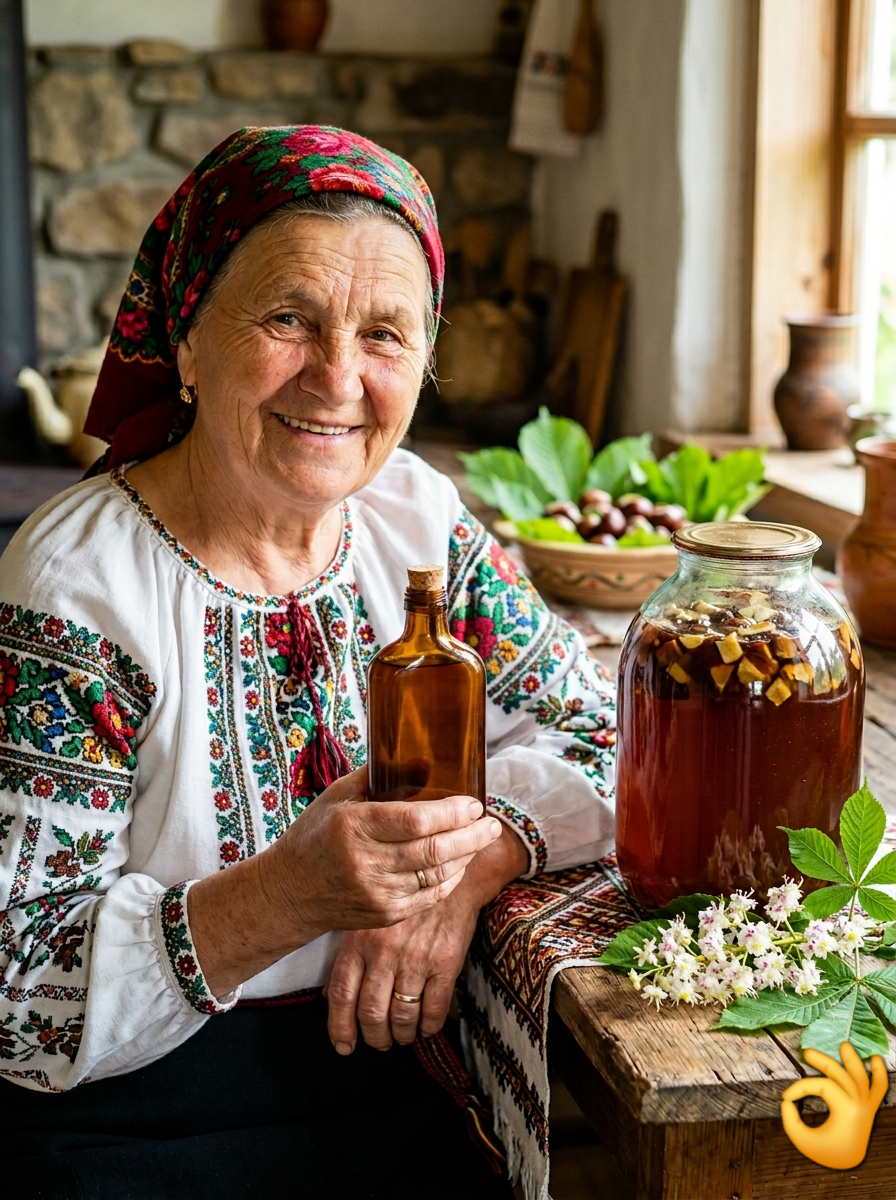 ​Домашній "Ескузан" за копійки від моєї бабусі! Її секрет, як приготувати потужний засіб від варикозу з молодих каштанів!
