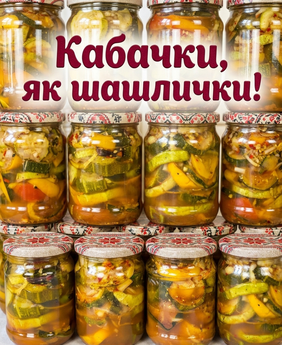 Кабачки, як шашлички на зиму – це дуже смачно! Так мало хто готує, а даремно!