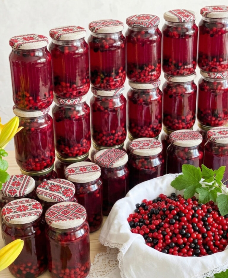 fb kompot iz chornoi i chervonoi smorodyny ta cheremhy duzhe smachnyy nasychenyy a aromat slovamy ne peredaty 116356