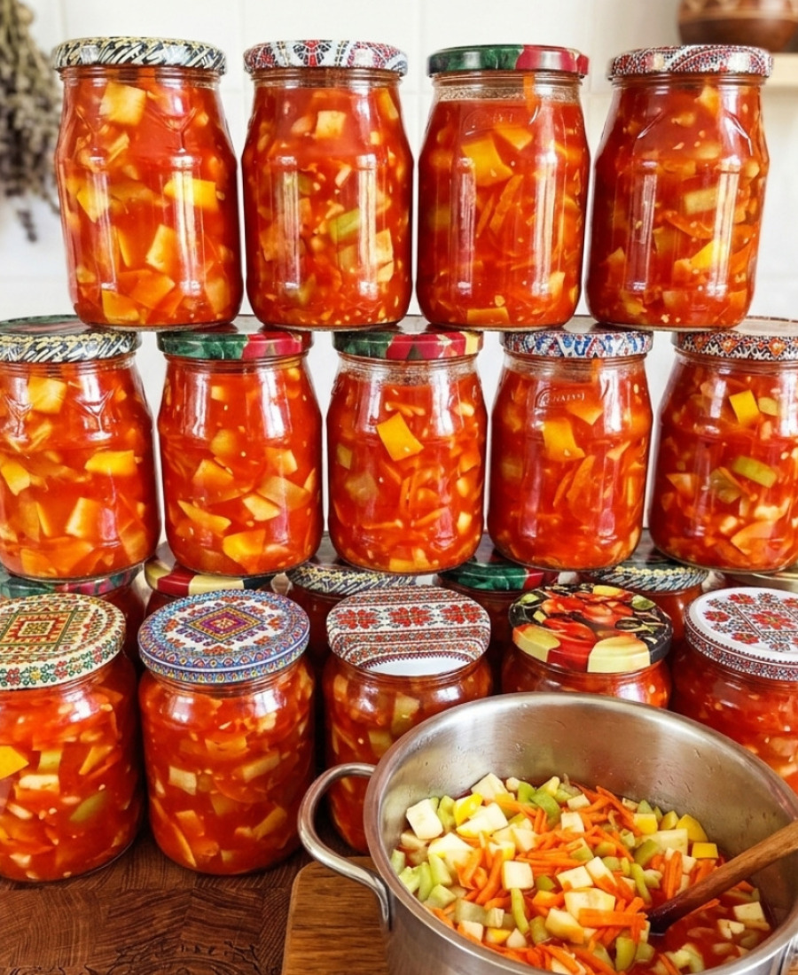 Лечо з кабачками (патисонами) на зиму: закриваю вже 2 порцію, дуже смачно – сміливо готуйте, якщо є кабачки