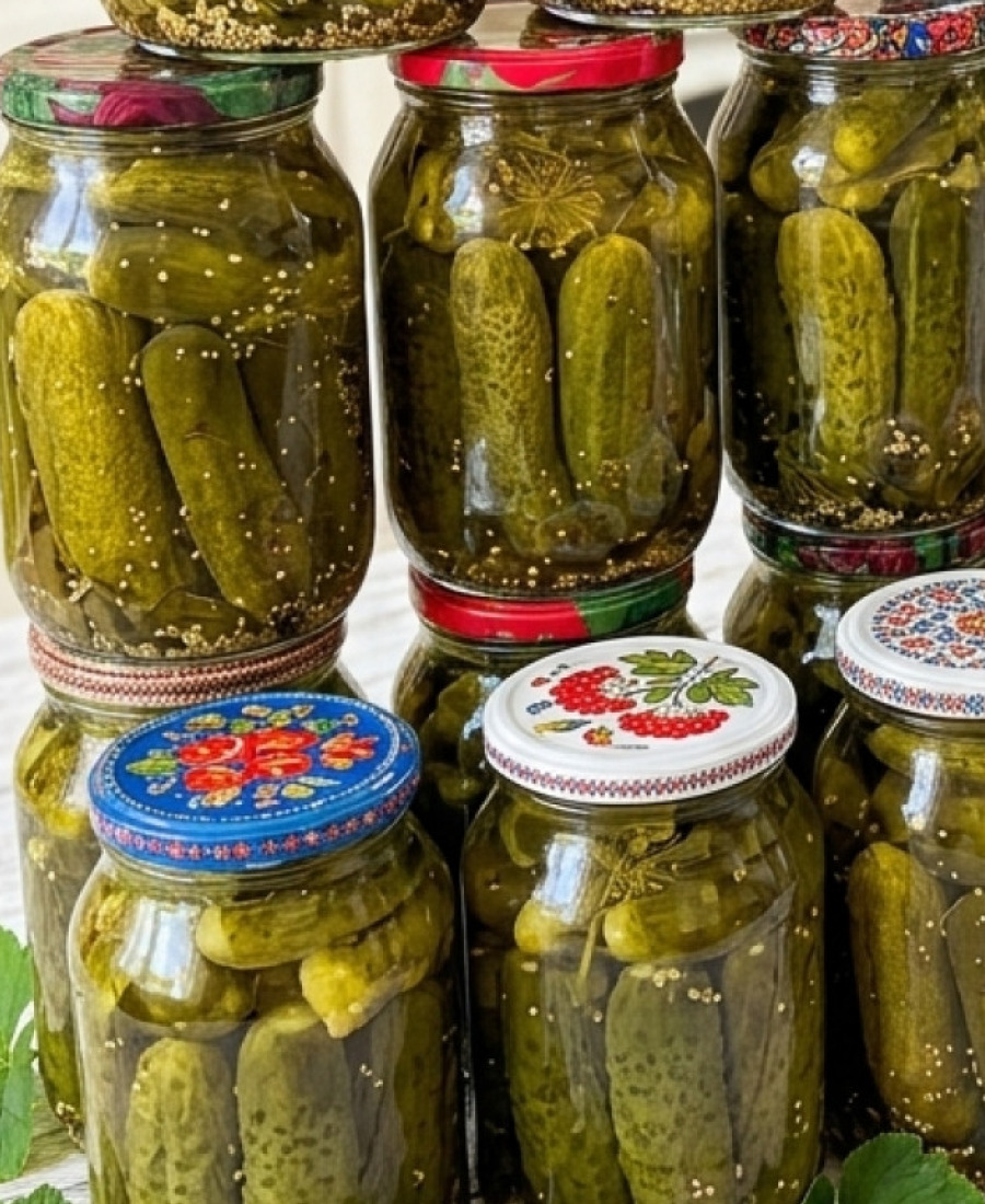 Ті самі, мариновані огірки з гірчицею, як колись продавали в магазинах. Хрумкі та неймовірно смачні