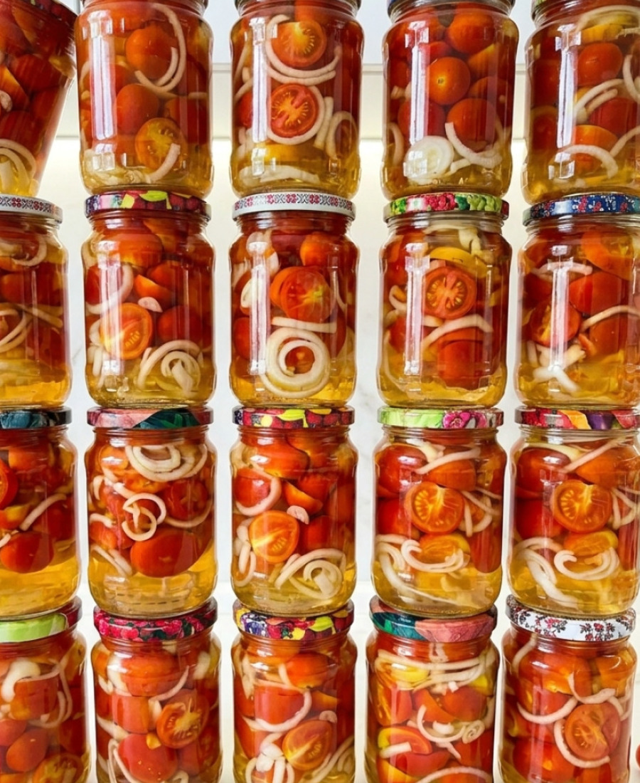 Ця заготовка стала улюбленою серед помідорних закусок! Помідори в желе на зиму – так смачно, пальчики оближеш!